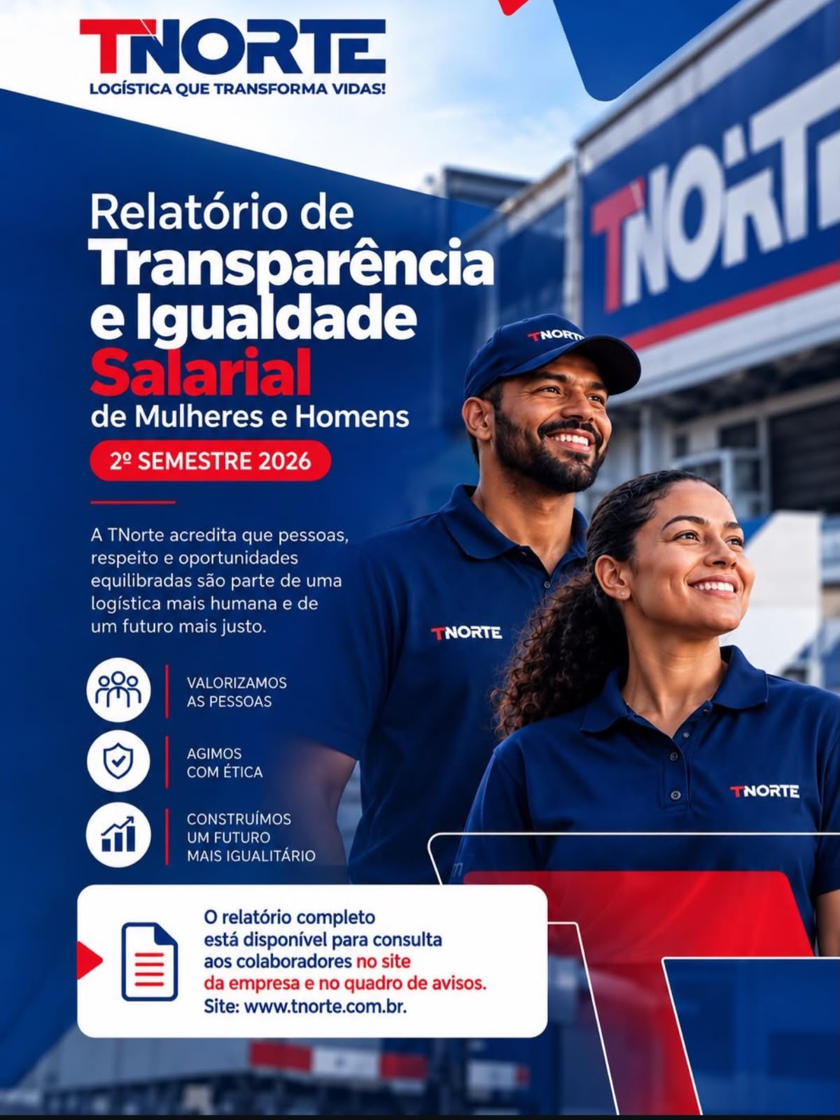Relatório de Transparência e Igualdade Salarial de Mulheres e Homens — 2º semestre de 2026.